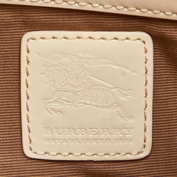 バーバリー ハウスチェック ベージュ PVC レザー ワンショルダー レディース BURBERRY 【中古】