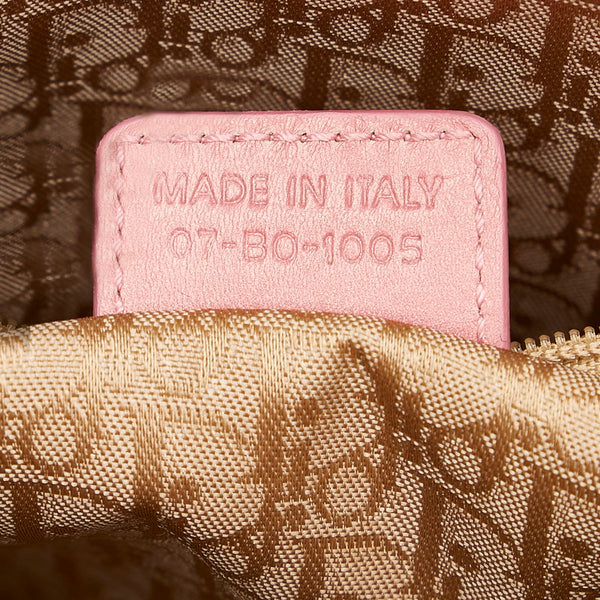 ディオール フラワー リミテッドエディション 刺繍 ハンドバッグ かごバッグ ピンク ベージュ ストロー レザー レディース Dior 【中古】