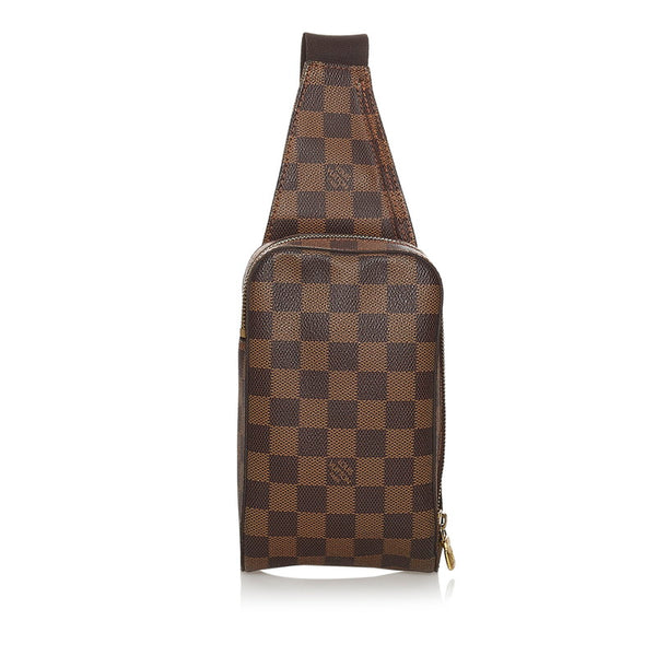 ルイ ヴィトン ダミエ ジェロニモス ボディバッグ N51994 ブラウン PVC キャンバス メンズ LOUIS VUITTON 【中古】