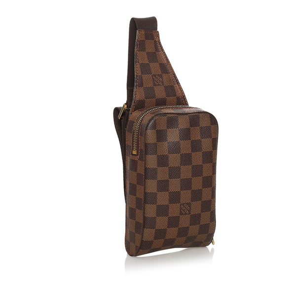 ルイ ヴィトン ダミエ ジェロニモス ボディバッグ N51994 ブラウン PVC キャンバス メンズ LOUIS VUITTON 【中古】