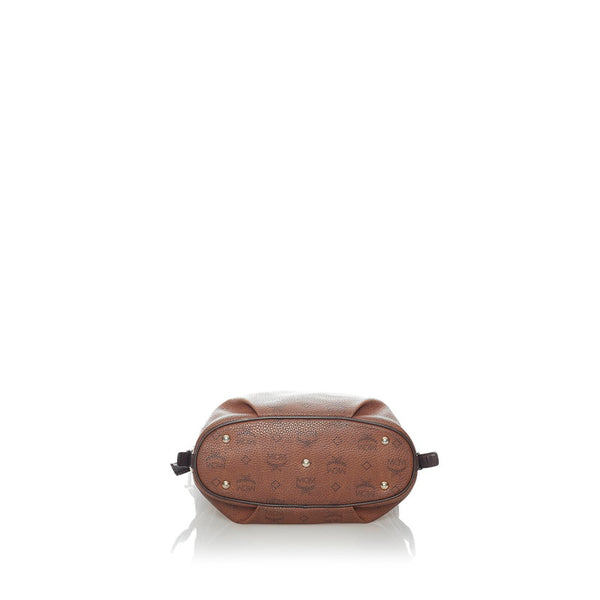 エム シー エム ヴィセトス 斜め掛け ショルダーバッグ ブラウン レザー レディース MCM 【中古】