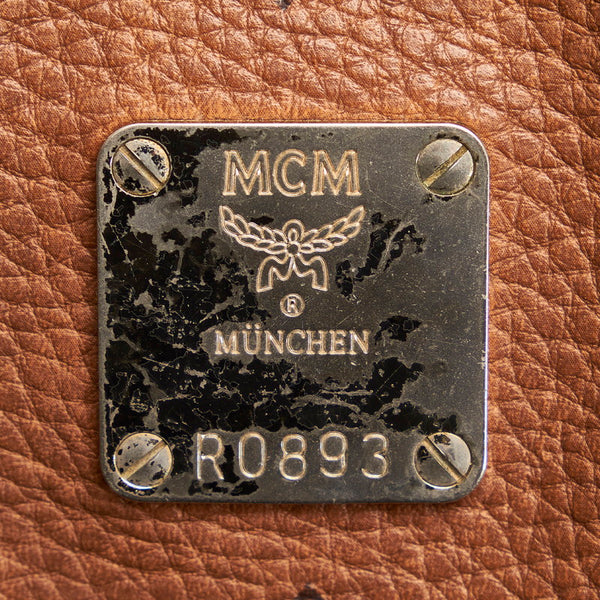 エム シー エム ヴィセトス 斜め掛け ショルダーバッグ ブラウン レザー レディース MCM 【中古】