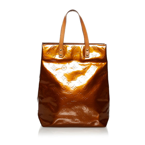 ルイ ヴィトン モノグラム ヴェルニ リードMM M91143 ブロンズ パテントレザー ハンドバッグ レディース LOUIS VUITTON 【中古】