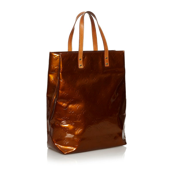 ルイ ヴィトン モノグラム ヴェルニ リードMM M91143 ブロンズ パテントレザー ハンドバッグ レディース LOUIS VUITTON 【中古】