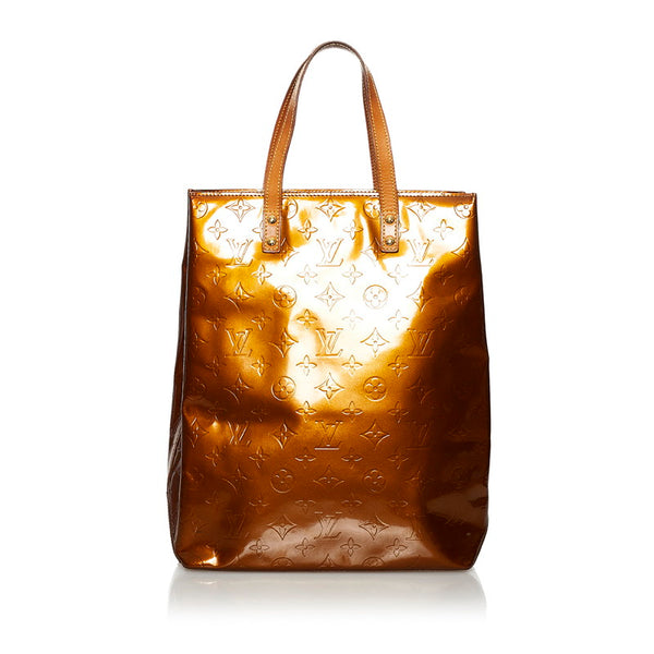 ルイ ヴィトン モノグラム ヴェルニ リードMM M91143 ブロンズ パテントレザー ハンドバッグ レディース LOUIS VUITTON 【中古】