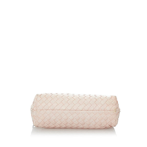 ボッテガヴェネタ イントレチャート ピンク レザー ハンドバッグ レディース BOTTEGAVENETA 【中古】