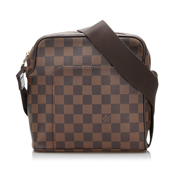 ルイ ヴィトン ダミエ オラフPM 斜め掛け ショルダーバッグ N41442 ブラウン PVC レザー レディース LOUIS VUITTON 【中古】