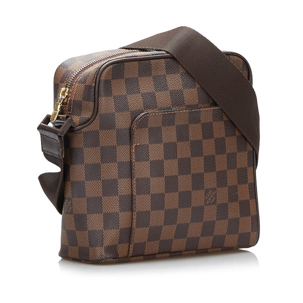 ルイ ヴィトン ダミエ オラフPM 斜め掛け ショルダーバッグ N41442 ブラウン PVC レザー レディース LOUIS VUITTON 【中古】