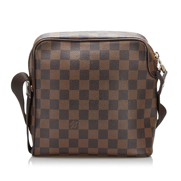 ルイ ヴィトン ダミエ オラフPM 斜め掛け ショルダーバッグ N41442 ブラウン PVC レザー レディース LOUIS VUITTON 【中古】