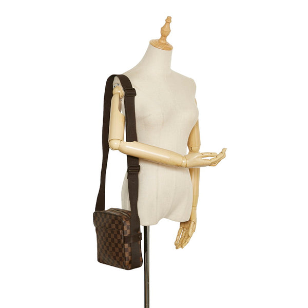 ルイ ヴィトン ダミエ オラフPM 斜め掛け ショルダーバッグ N41442 ブラウン PVC レザー レディース LOUIS VUITTON 【中古】
