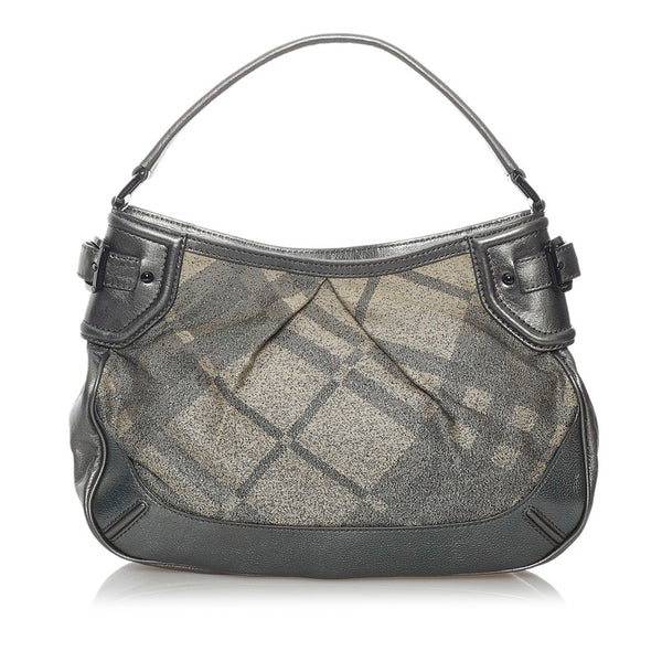 バーバリー ショルダーバッグ CNOINCHOOIN カーキ キャンバス レザー レディース BURBERRY 【中古】
