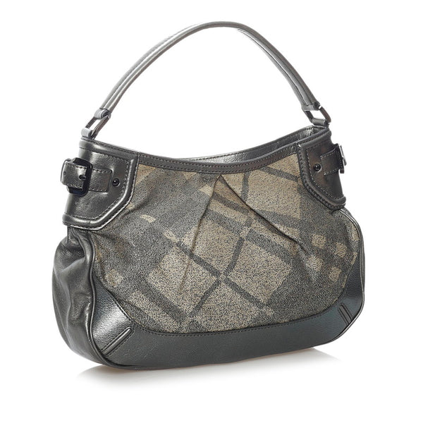 バーバリー ショルダーバッグ CNOINCHOOIN カーキ キャンバス レザー レディース BURBERRY 【中古】