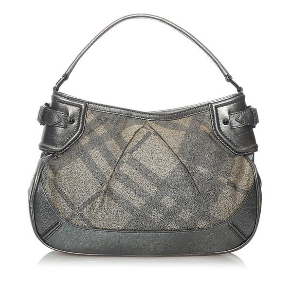 バーバリー ショルダーバッグ CNOINCHOOIN カーキ キャンバス レザー レディース BURBERRY 【中古】