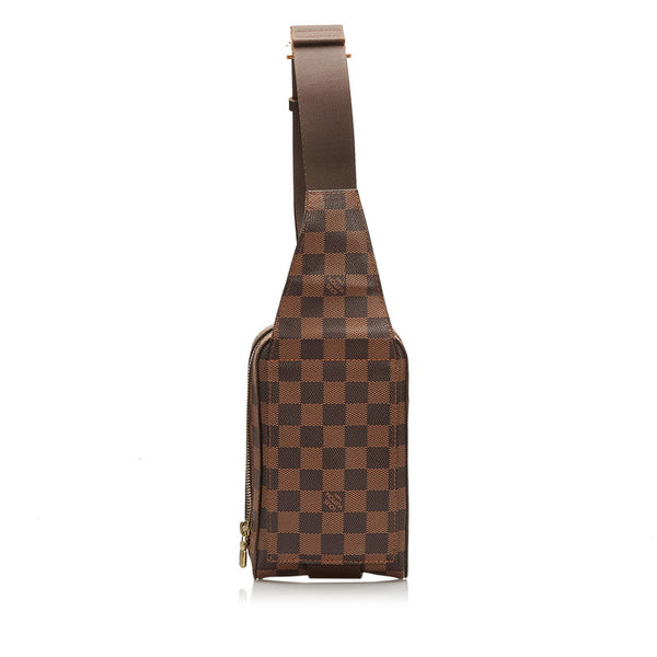 ルイ ヴィトン ダミエ ジェロニモス ボディバッグ ウエストバッグ N51994 ブラウン PVC レザー メンズ LOUIS VUITTON 【中古】