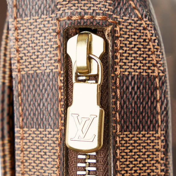 ルイ ヴィトン ダミエ ジェロニモス ボディバッグ ウエストバッグ N51994 ブラウン PVC レザー メンズ LOUIS VUITTON 【中古】