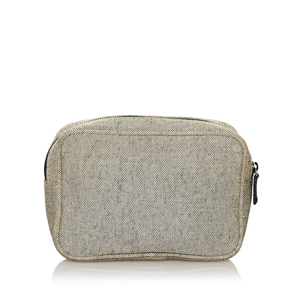 プラダ ポーチ グレー キャンバス レディース PRADA 【中古】