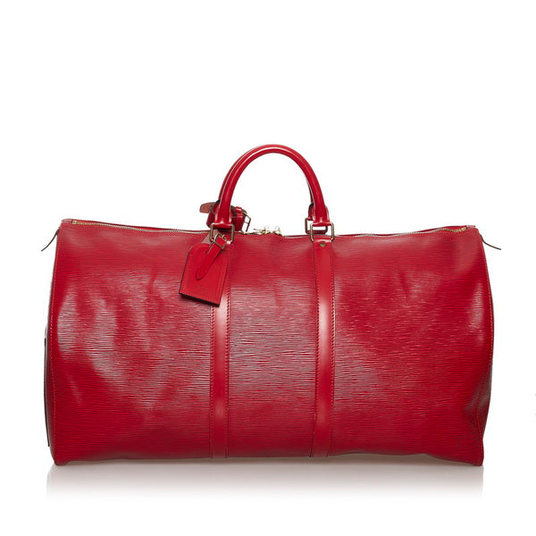 ルイ ヴィトン エピ キーポル55 ボストンバッグ M42957 カスティリアンレッド レザー レディース LOUIS VUITTON 【中古】