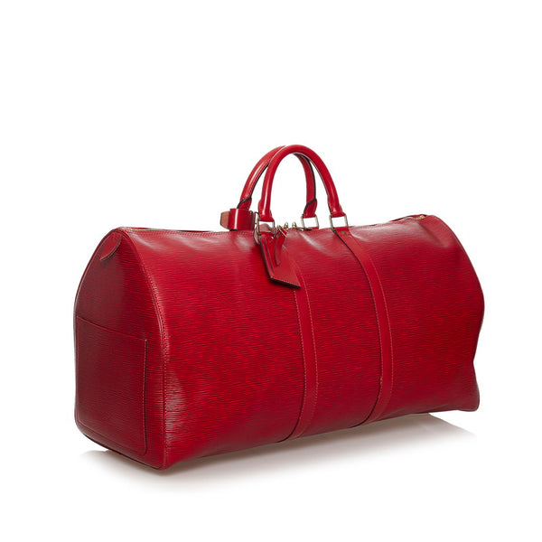 ルイ ヴィトン エピ キーポル55 ボストンバッグ M42957 カスティリアンレッド レザー レディース LOUIS VUITTON 【中古】