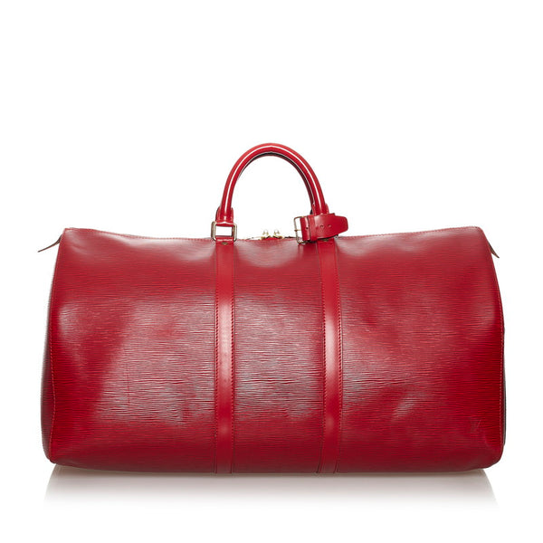 ルイ ヴィトン エピ キーポル55 ボストンバッグ M42957 カスティリアンレッド レザー レディース LOUIS VUITTON 【中古】