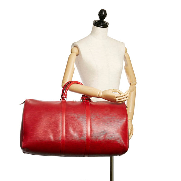ルイ ヴィトン エピ キーポル55 ボストンバッグ M42957 カスティリアンレッド レザー レディース LOUIS VUITTON 【中古】