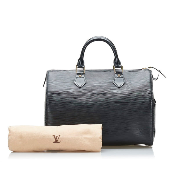 ルイ ヴィトン エピ スピーディ30 ハンドバッグ ミニボストンバッグ M59022 ノワール ブラック レザー レディース LOUIS VUITTON 【中古】