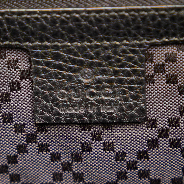 グッチ 387075 ブラック レザー クラッチバッグ メンズ GUCCI 【中古】