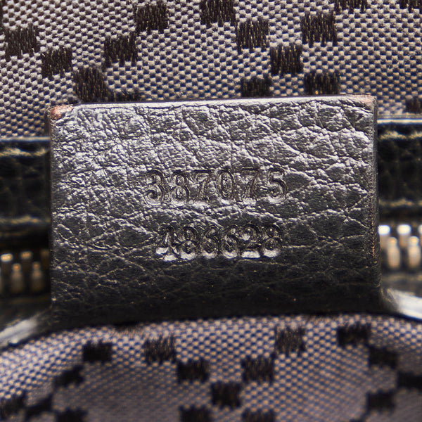 グッチ 387075 ブラック レザー クラッチバッグ メンズ GUCCI 【中古】