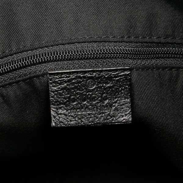 グッチ GGキャンバス ハンドバッグ トートバッグ 121023 ブラック キャンバス レザー レディース GUCCI 【中古】