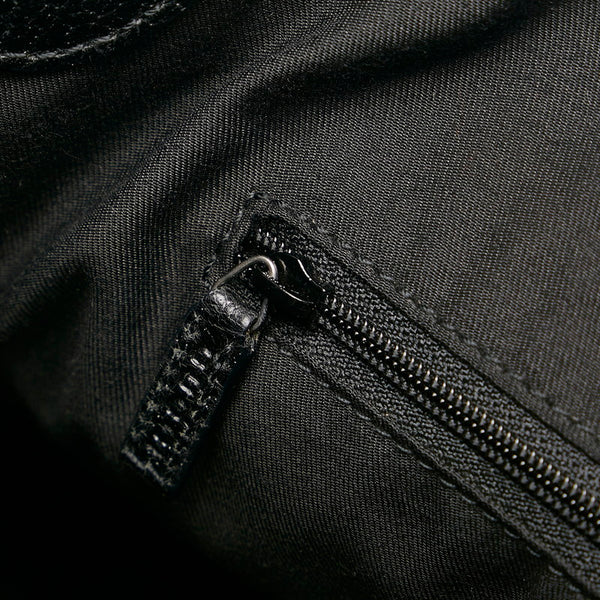 グッチ GGキャンバス ハンドバッグ トートバッグ 121023 ブラック キャンバス レザー レディース GUCCI 【中古】