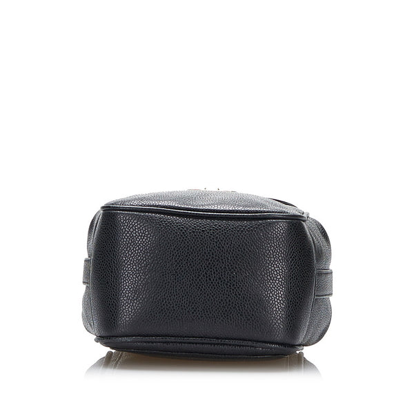 シャネル ココマーク ゴールド金具 斜め掛け チェーン ショルダーバッグ  ブラック キャビアスキン レディース CHANEL 【中古】