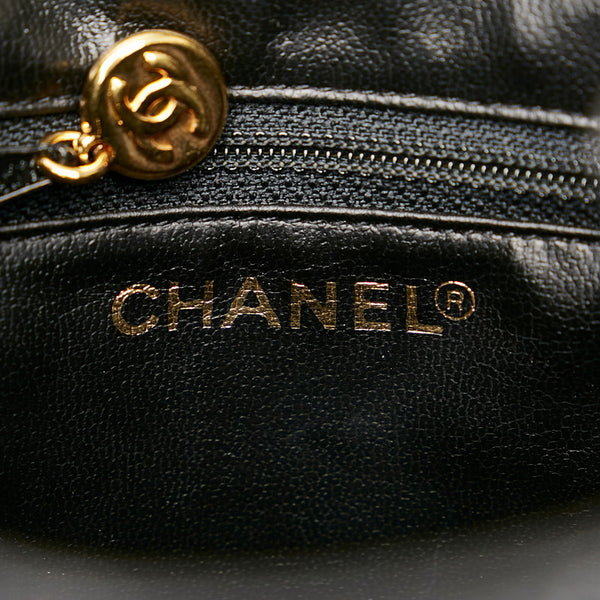 シャネル ココマーク ゴールド金具 斜め掛け チェーン ショルダーバッグ  ブラック キャビアスキン レディース CHANEL 【中古】