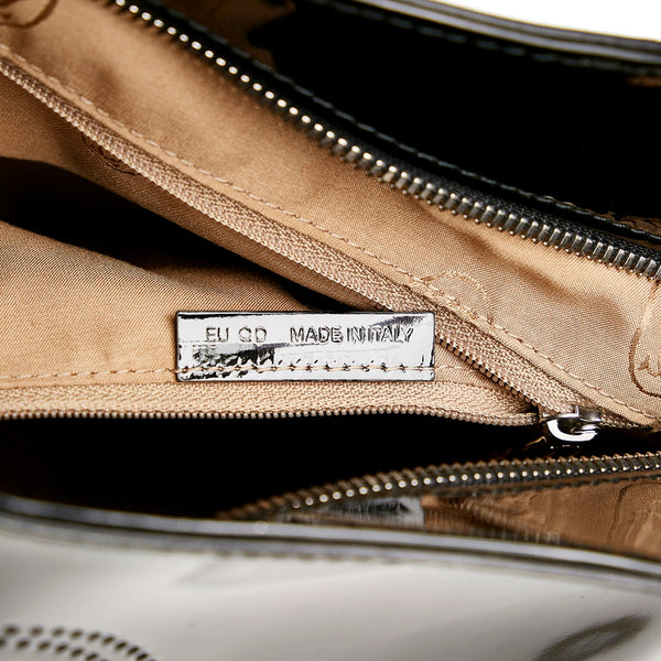 カルティエ マルチェロ ブラック エナメル ハンドバッグ レディース CARTIER 【中古】