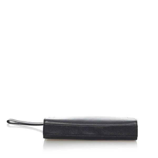 バーバリー セカンドバッグ ブラック レザー メンズ BURBERRY 【中古】