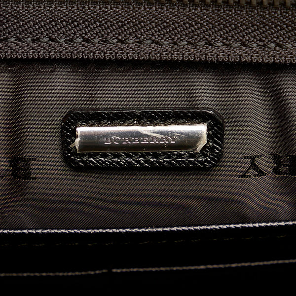 バーバリー セカンドバッグ ブラック レザー メンズ BURBERRY 【中古】