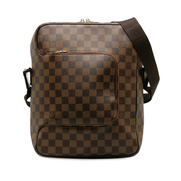 ルイ ヴィトン ダミエ オラフMM 斜め掛け ショルダーバッグ N41441 ブラウン PVC レザー レディース LOUIS VUITTON 【中古】