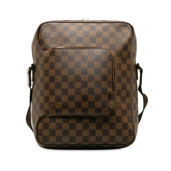 ルイ ヴィトン ダミエ オラフMM 斜め掛け ショルダーバッグ N41441 ブラウン PVC レザー レディース LOUIS VUITTON 【中古】
