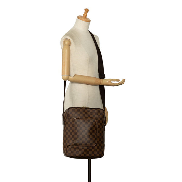 ルイ ヴィトン ダミエ オラフMM 斜め掛け ショルダーバッグ N41441 ブラウン PVC レザー レディース LOUIS VUITTON 【中古】