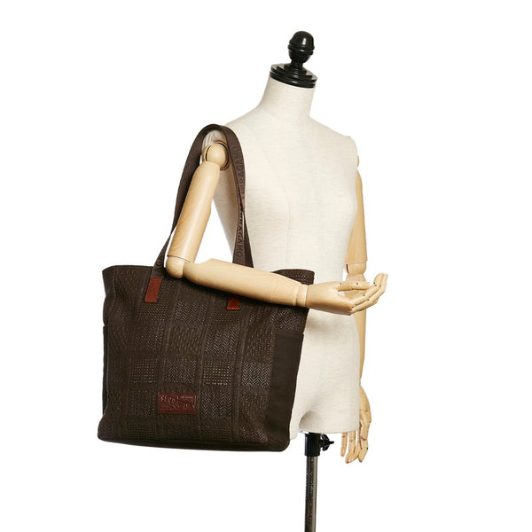 サルヴァトーレフェラガモ トートバッグ FB-24 8632 ブラウン キャンバス レディース Salvatore Ferragamo 【中古】