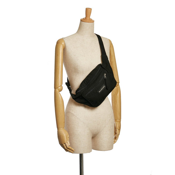 バレンシアガ エクスプローラー ベルトバッグ ボディバッグ ウエストバッグ 482389 ブラック ナイロン メンズ BALENCIAGA 【中古】