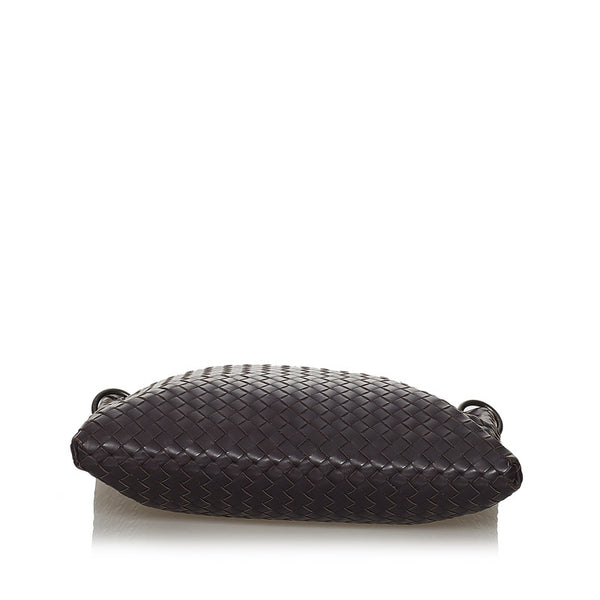 ボッテガヴェネタ イントレチャート 斜め掛け ショルダーバッグ ブラウン レザー メンズ BOTTEGAVENETA 【中古】