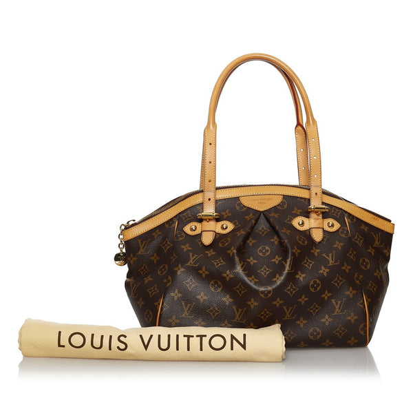 ルイ ヴィトン モノグラム ティボリGM M40144 ブラウン PVC レザー ハンドバッグ レディース LOUIS VUITTON 【中古】