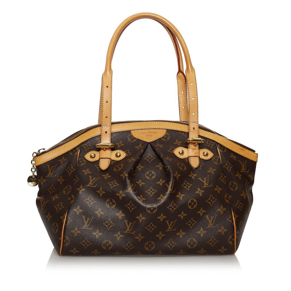 ルイ ヴィトン モノグラム ティボリGM M40144 ブラウン PVC レザー ハンドバッグ レディース LOUIS VUITTON 【中古】