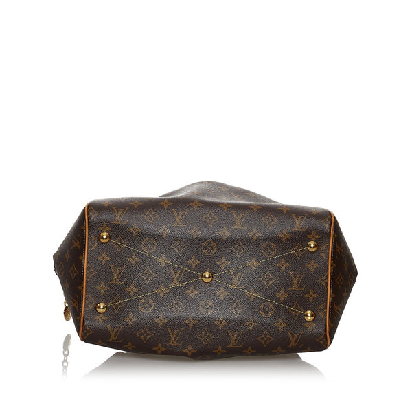 ルイ ヴィトン モノグラム ティボリGM M40144 ブラウン PVC レザー ハンドバッグ レディース LOUIS VUITTON 【中古】