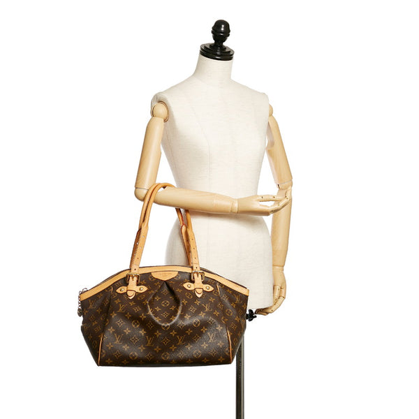 ルイ ヴィトン モノグラム ティボリGM M40144 ブラウン PVC レザー ハンドバッグ レディース LOUIS VUITTON 【中古】