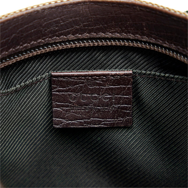 グッチ シェリーライン アクセサリーポーチ 106644 ベージュ キャンバス レディース GUCCI 【中古】