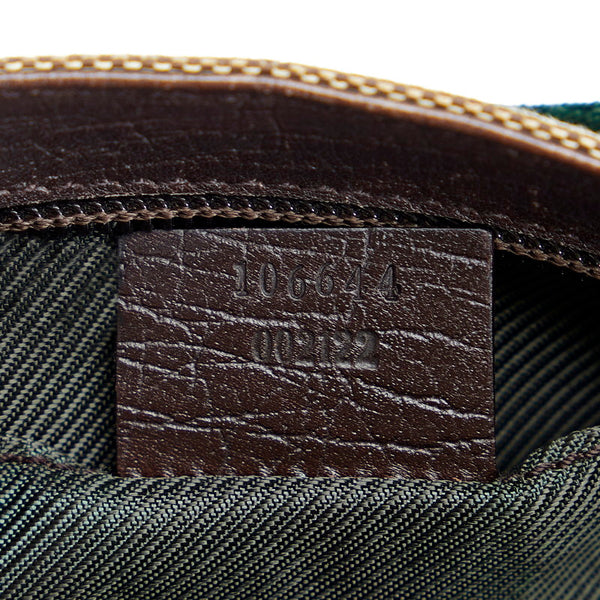 グッチ シェリーライン アクセサリーポーチ 106644 ベージュ キャンバス レディース GUCCI 【中古】