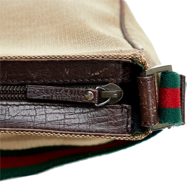 グッチ シェリーライン アクセサリーポーチ 106644 ベージュ キャンバス レディース GUCCI 【中古】