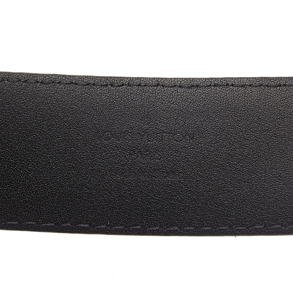 ルイ ヴィトン ダミエ グラフィット サンチュール ポンヌフ ベルト 95/38 M9402 ブラック PVC レザー メンズ LOUIS VUITTON 【中古】