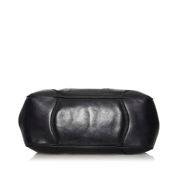 プラダ タッセル BR3474 ブラック レザー ショルダーバッグ レディース PRADA 【中古】