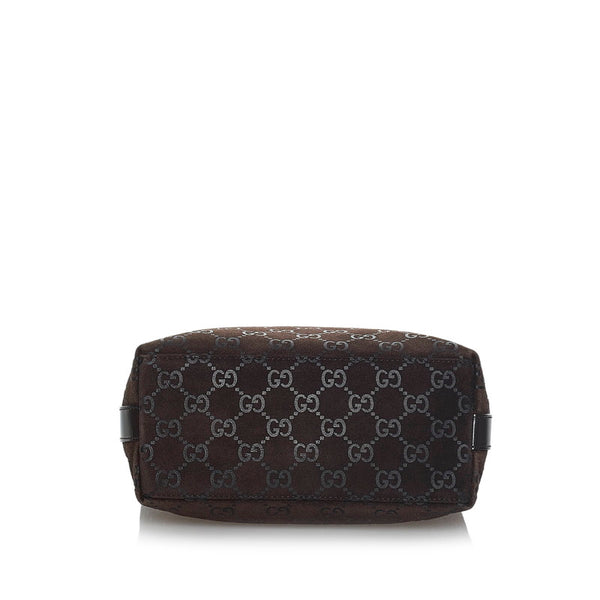 グッチ GG ワンショルダーバッグ ブラウン スウェード レザー レディース GUCCI 【中古】